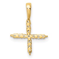 14K Yellow Gold 0.12 Carat Lab Grown Diamond VS SI+ G+ Complete Letter X Initial Pendant view 3