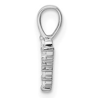 14K White Gold 0.07 Carat Lab Grown Diamond VS SI+ G+ Complete Letter Y Initial Pendant view 2