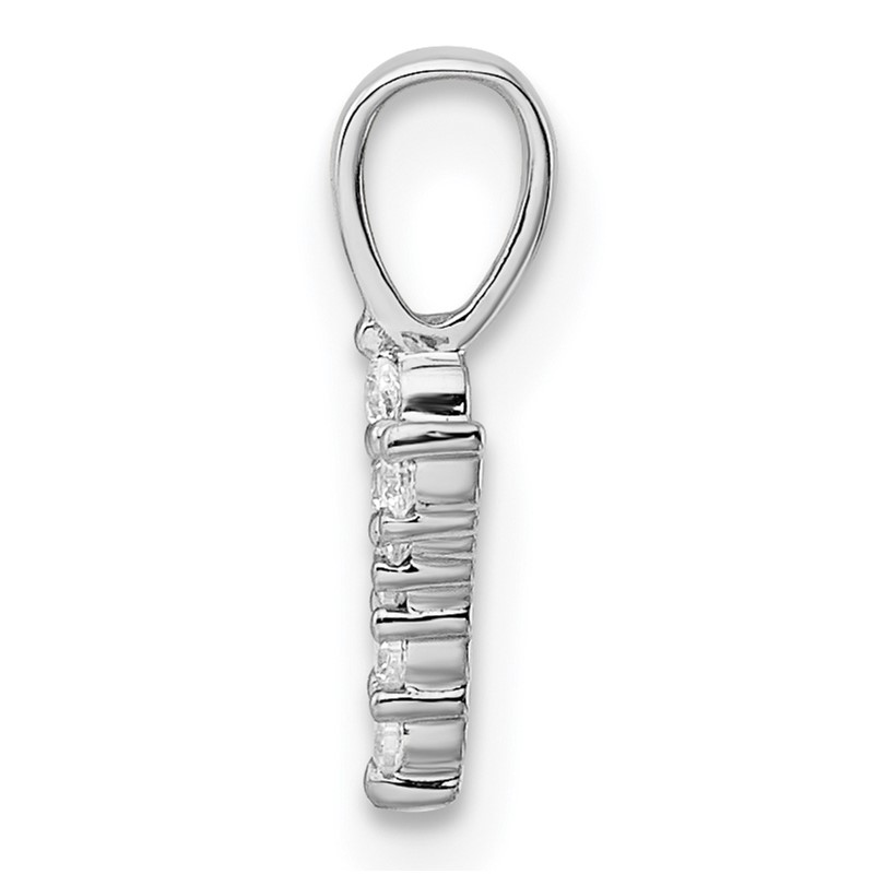 14k White Gold 1/15 carat Lab Grown Diamond VS/SI+ G+ Complete Letter Y Initial Pendant