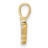 14K Yellow Gold 0.07 Carat Lab Grown Diamond VS SI+ G+ Complete Letter Y Initial Pendant view 2