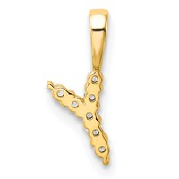 14K Yellow Gold 0.07 Carat Lab Grown Diamond VS SI+ G+ Complete Letter Y Initial Pendant view 3