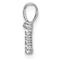 14K White Gold 0.12 Carat Lab Grown Diamond VS SI+ G+ Complete Letter Z Intitial Pendant view 2