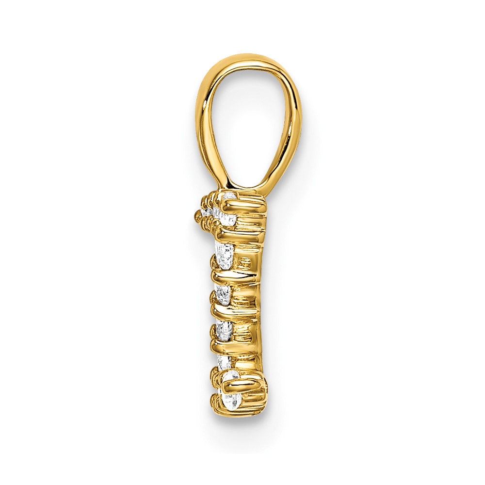 14k 1/8 carat Lab Grown Diamond VS/SI+ G+ Complete Letter Z Intitial Pendant (PM6988Z-012-YLG)