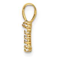 14K Yellow Gold 0.12 Carat Lab Grown Diamond VS SI+ G+ Complete Letter Z Intitial Pendant view 2