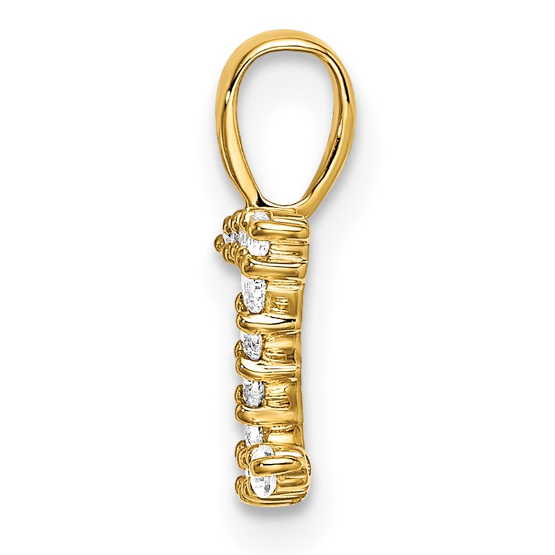 14k 1/8 carat Lab Grown Diamond VS/SI+ G+ Complete Letter Z Intitial Pendant