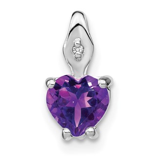 Gemstone and Diamond Heart Pendants