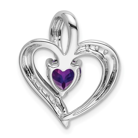 Gemstone and Diamond Heart Pendants