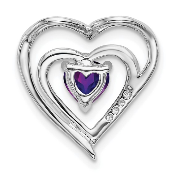 Gemstone and Diamond Heart Pendants