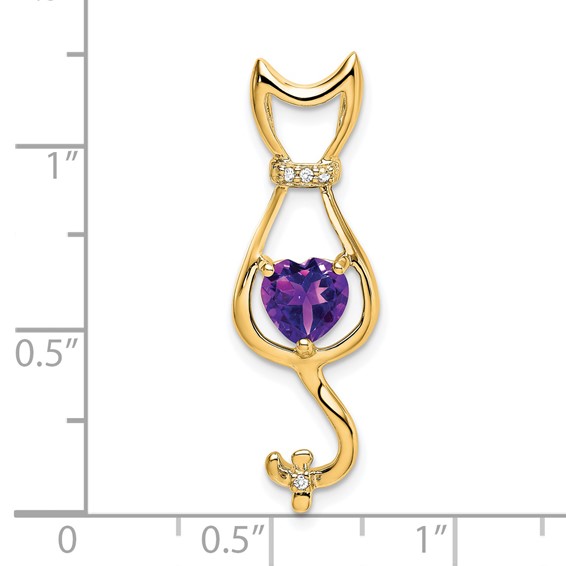 Gemstone and Diamond Cat Pendants