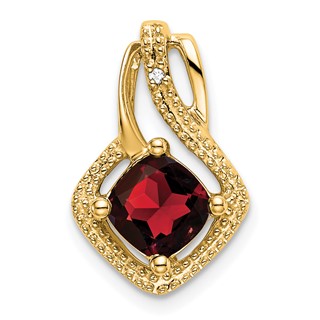 Cushion Gemstone & Diamond Pendants