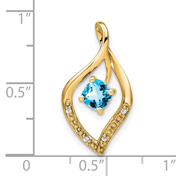 Cushion Gemstone & Diamond Pendants