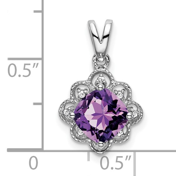 Gemstone and Diamond Scalloped Pendants