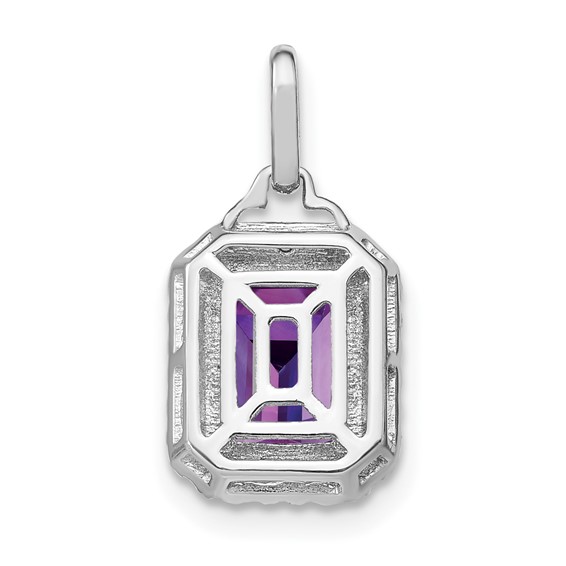 Emerald-Cut Gemstone and Diamond Pendants