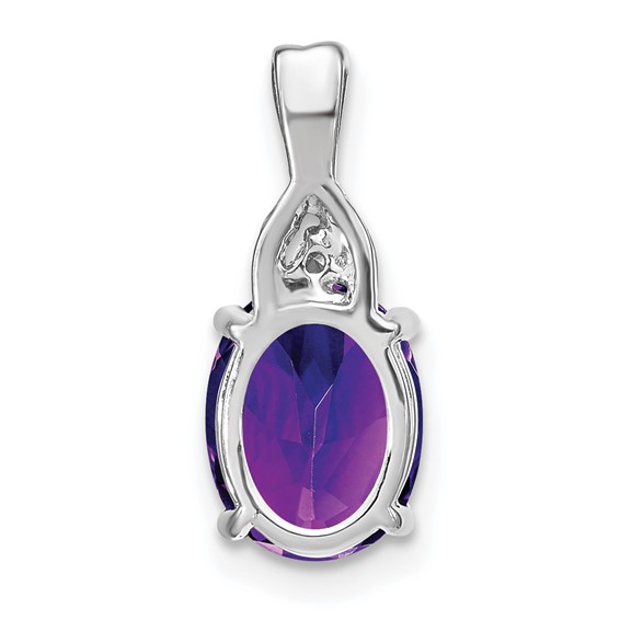 Oval Gemstone & Diamond Pendants