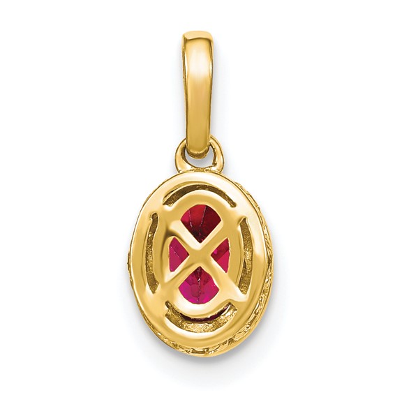 Oval Gemstone & Diamond Pendants