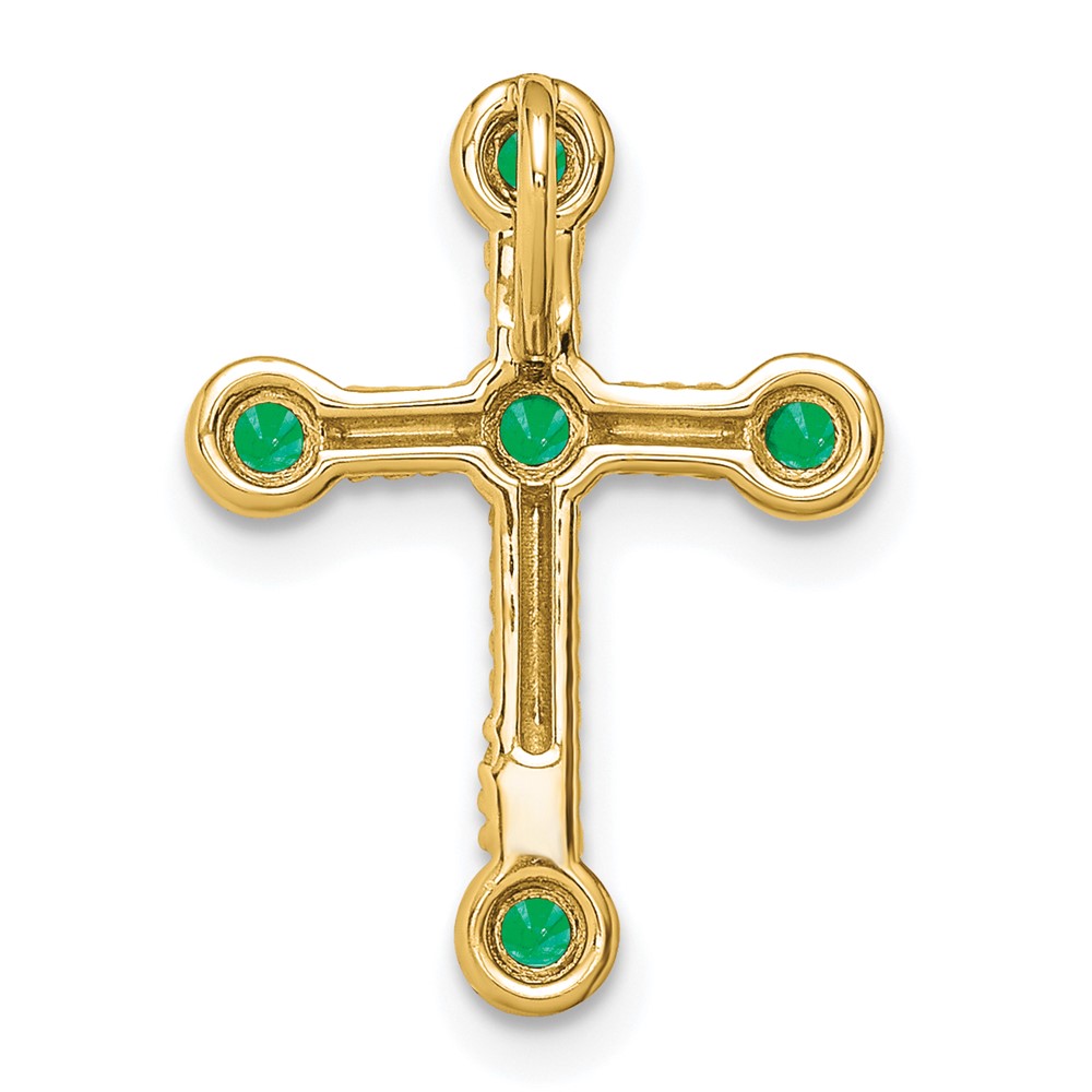 14k Emerald Cross Chain Slide (PM7174-EM-Y)