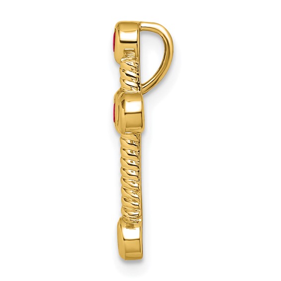 Gemstone Cross Chain Slides