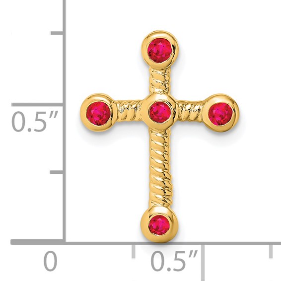 Gemstone Cross Chain Slides