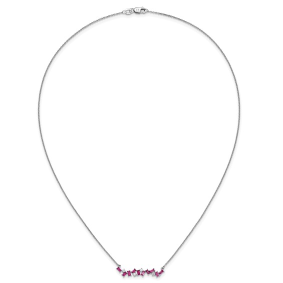 Gemstone & Diamond Bar Pendants