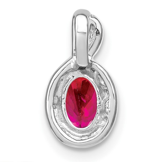 Oval Gemstone and Diamond Pendants