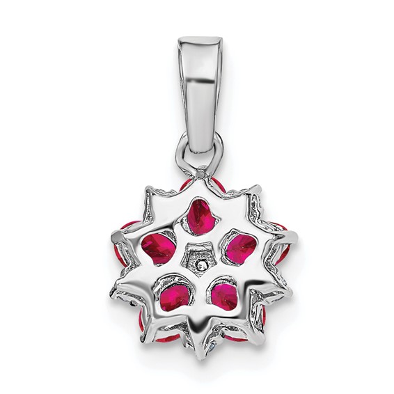 Gemstone & Diamond Floral Pendants
