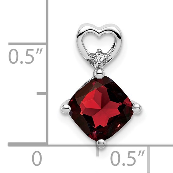 Cushion Gemstone & Diamond Pendants