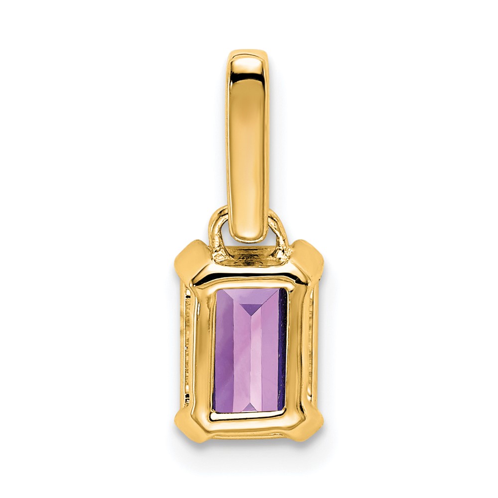 10k Yellow Gold Amethyst and Diamond Pendant (PM7410-AM-004-1YA)