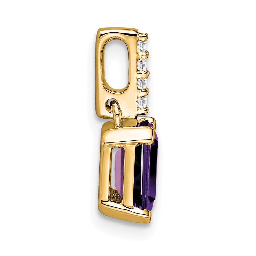 14K Amethyst and Diamond Pendant (PM7410-AM-004-YA)