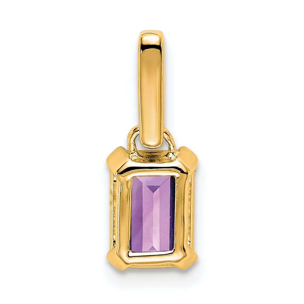 14K Amethyst and Diamond Pendant (PM7410-AM-004-YA)