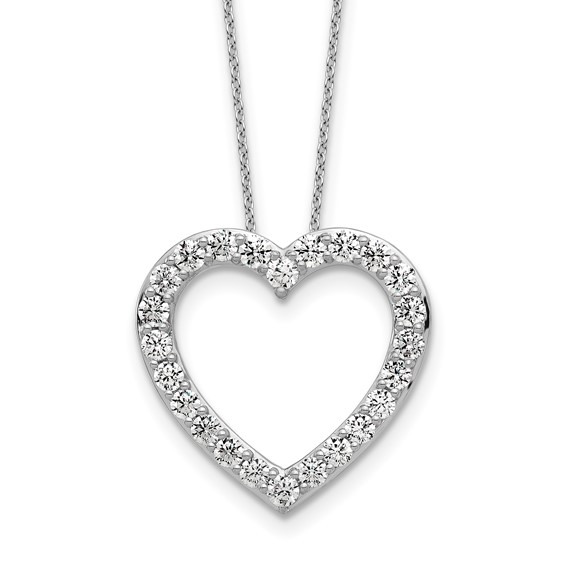 Gold Lab Grown Diamond Heart Necklace