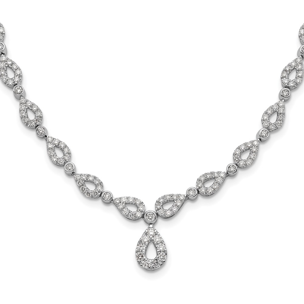 14kw SI1/SI2, G H I, Lab Grown Diamond Teardrop Necklace