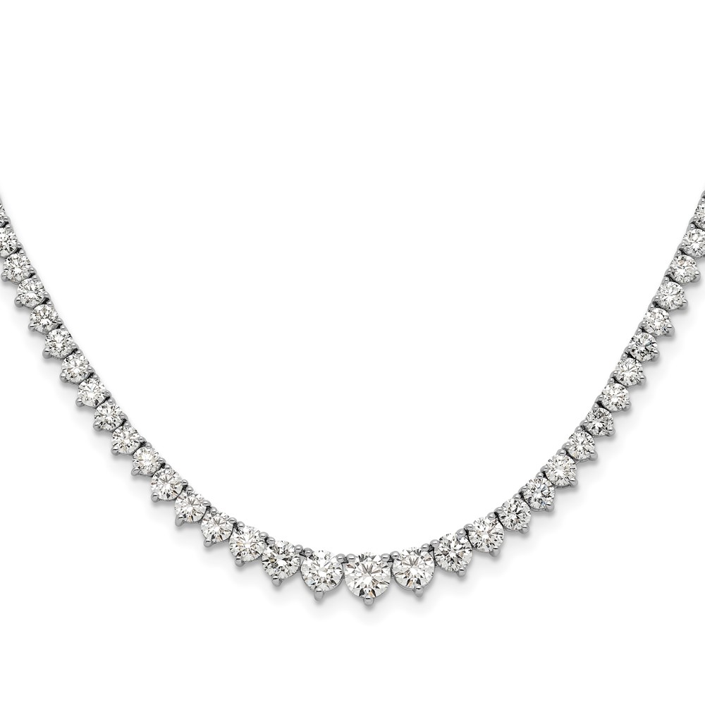 14kw SI1/SI2, G H I, Lab Grown Diamond Graduated Necklace