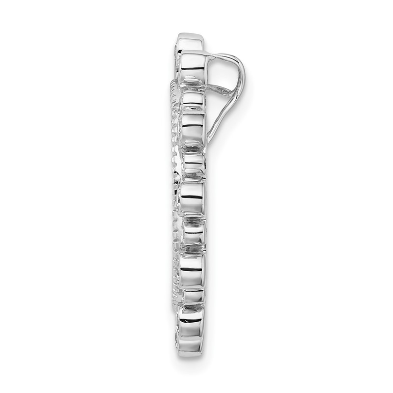 14K White Gold Lab Grown Diamond VS/SI+ G+ Fancy Circle Chain Slide
