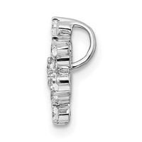 14K White Gold 0.50 Carat Lab Grown Diamond VS SI+ G+ Complete Star Chain Slide Pendant view 2