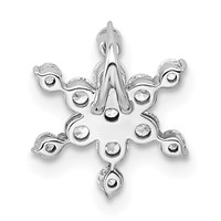14K White Gold 0.50 Carat Lab Grown Diamond VS SI+ G+ Complete Star Chain Slide Pendant view 3