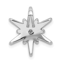 14K White Gold 0.50 Carat Lab Grown Diamond VS SI+ G+ Complete Chain Slide Pendant view 3