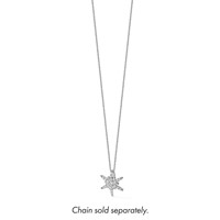 14K White Gold 0.50 Carat Lab Grown Diamond VS SI+ G+ Complete Chain Slide Pendant view 4