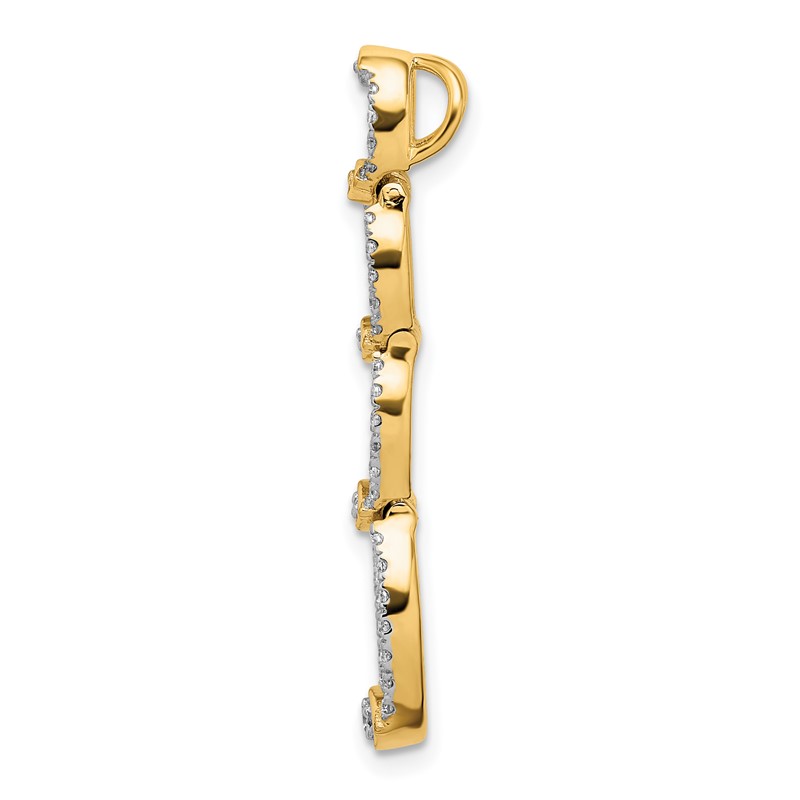 14K Lab Grown Diamond VS/SI FGH Oval Drop Pendant