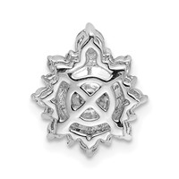 14K White Gold 0.33 Carat Lab Grown Diamond VS SI+ G+ and 7.00 Mm Freshwater Cultured Pearl Chain Slide Pendant view 3