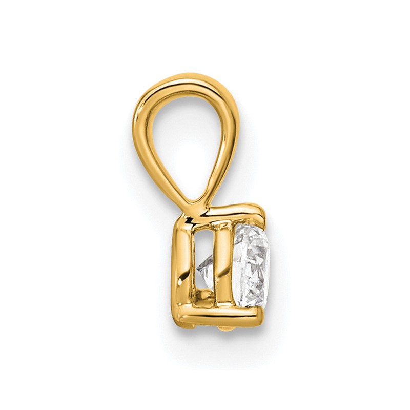 14k 1/4 carat Lab Grown Diamond VS/SI+ G+ Three Prong Solitare Pendant