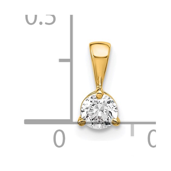 Gold Lab Grown Diamond Solitaire Pendants