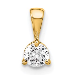 Gold Lab Grown Diamond Solitaire Pendants