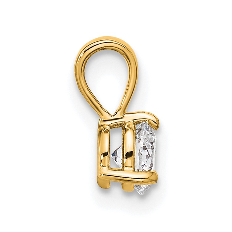 14k 1/3 carat Lab Grown Diamond VS/SI+ G+ Three Prong Solitare Pendant