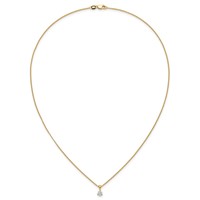 14K Yellow Gold 0.33 Carat Lab Grown Diamond VS SI+ G+ Three Prong Complete Solitaire Pendant Necklace, 18" view 4
