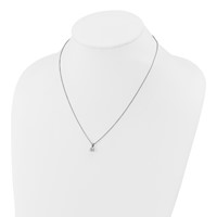 14K White Gold 0.25 Carat Lab Grown Diamond VS SI+ G+ Three Prong Complete Solitare Pendant Necklace, 18" view 3