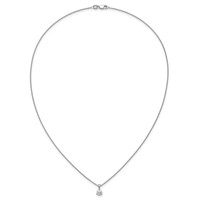14K White Gold 0.25 Carat Lab Grown Diamond VS SI+ G+ Three Prong Complete Solitare Pendant Necklace, 18" view 4