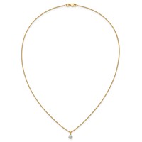 14K Yellow Gold 0.50 Carat Lab Grown Diamond VS SI+ G+ Three Prong Complete Solitaire Pendant Necklace, 18" view 4