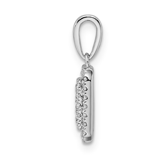 White Alloy CZ Fashion Pendant
