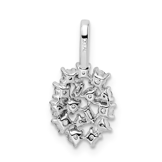 White Alloy CZ Fashion Pendant