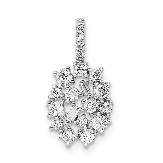 White Alloy CZ Fashion Pendant